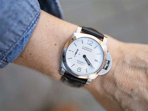 40mm panerai watch on mans wrist|panerai review.